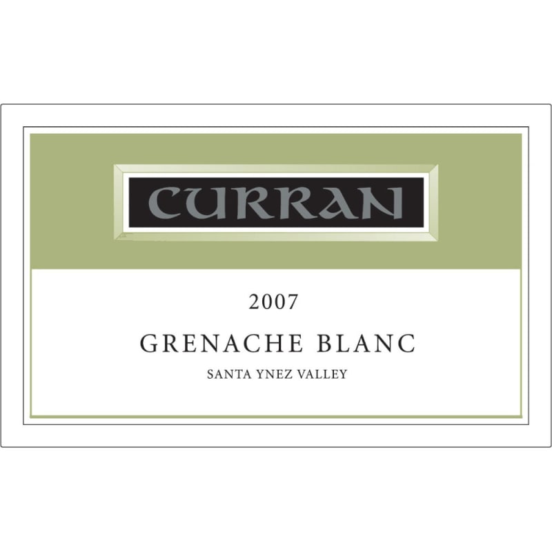 Curran Grenache Blanc 2007 Front Label