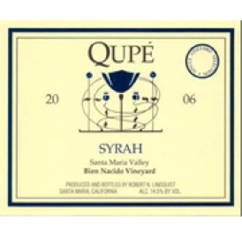 Qupe Bien Nacido Syrah 2006 Front Label
