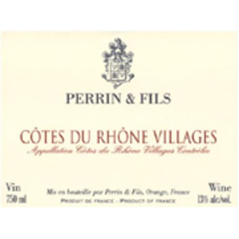 Famille Perrin Cotes du Rhone Villages Rouge 2007 Front Label