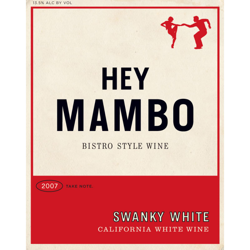 Hey Mambo Swanky White 2007 Front Label
