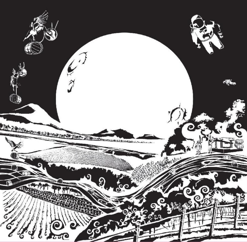 3 Finger Wine Co. Moon Duck 2014 Front Label