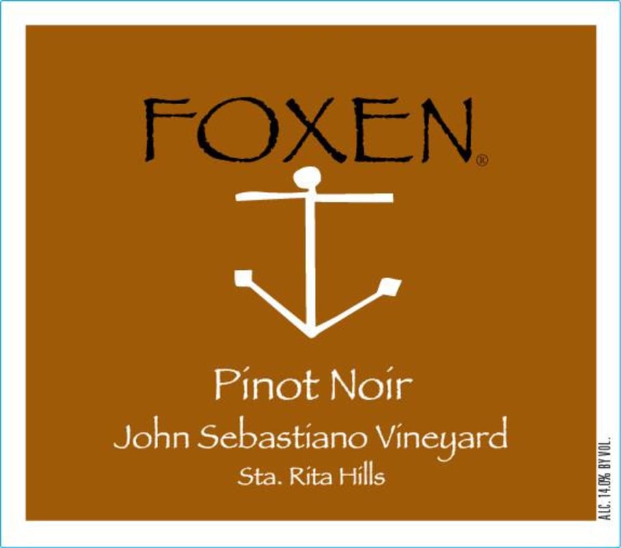 Foxen John Sebastiano Vineyard Pinot Noir 2013 Front Label