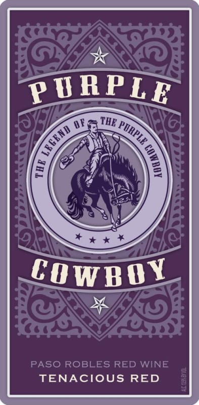 Purple Cowboy Tenacious Red 2008 Front Label