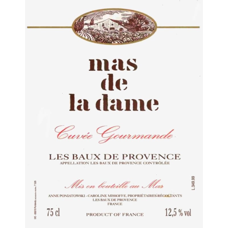 Mas de la Dame La Gourmande 2005 Front Label