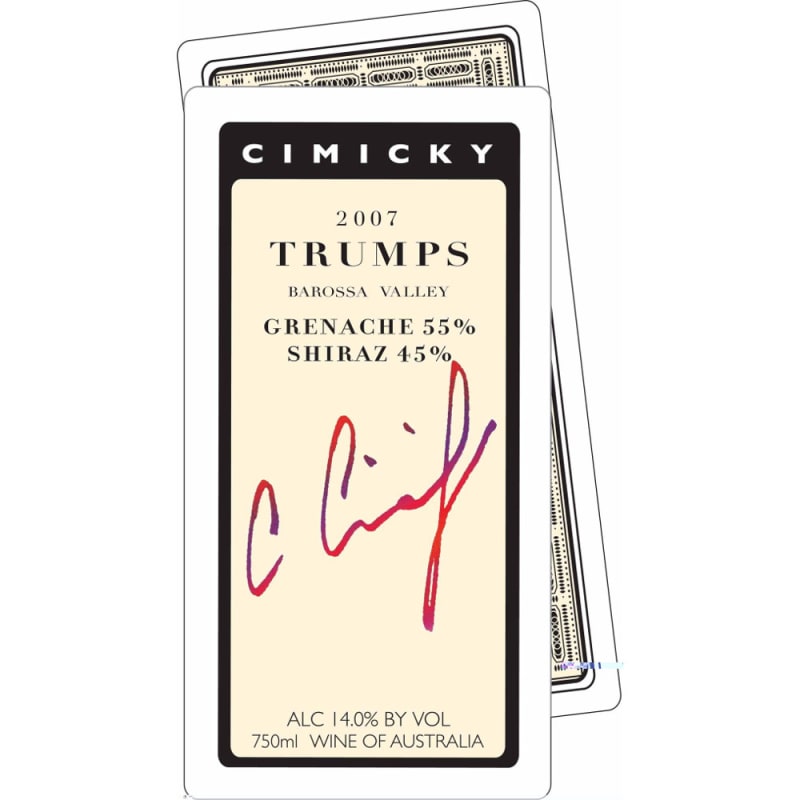 Cimicky Trumps Grenache/Shiraz 2007 Front Label