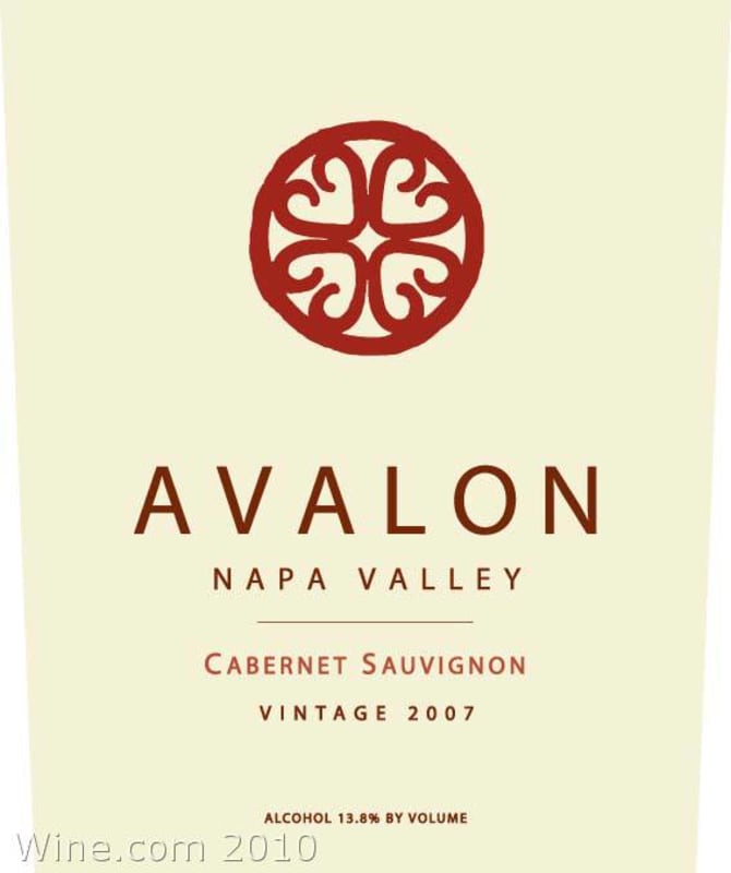 Avalon Napa Cabernet Sauvignon 2007 Front Label