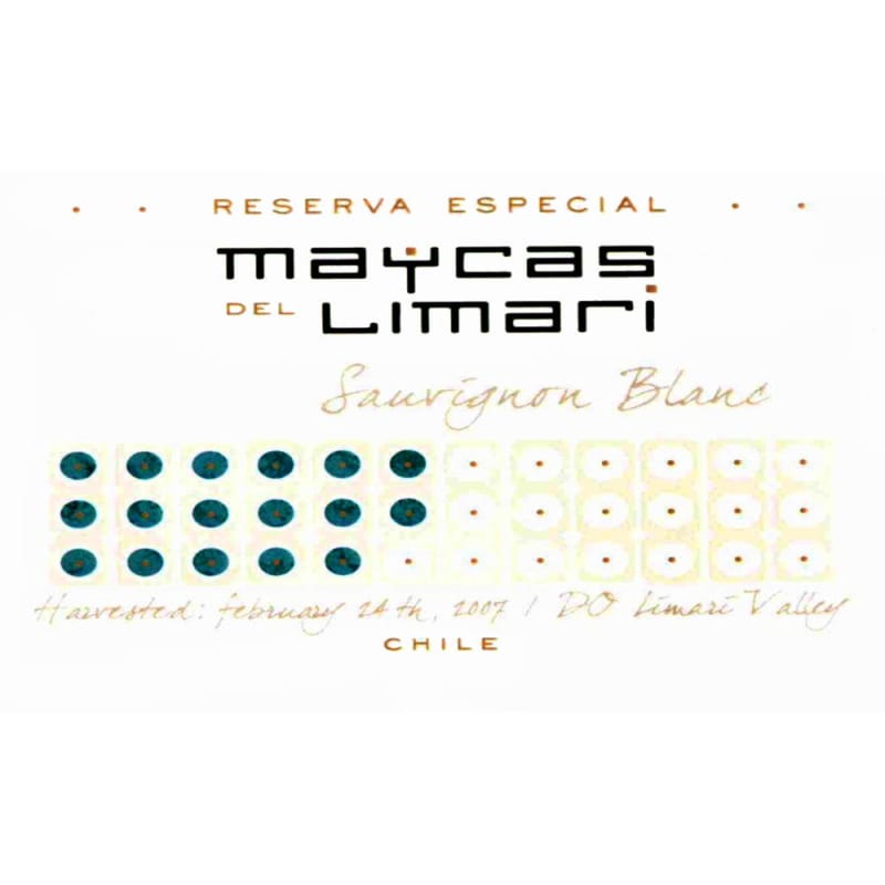 Maycas del Limari Sauvignon Blanc 2007 Front Label