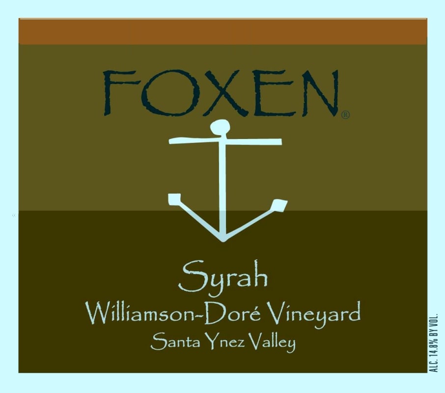 Foxen Williamson Dore Vineyard Syrah 2013 Front Label