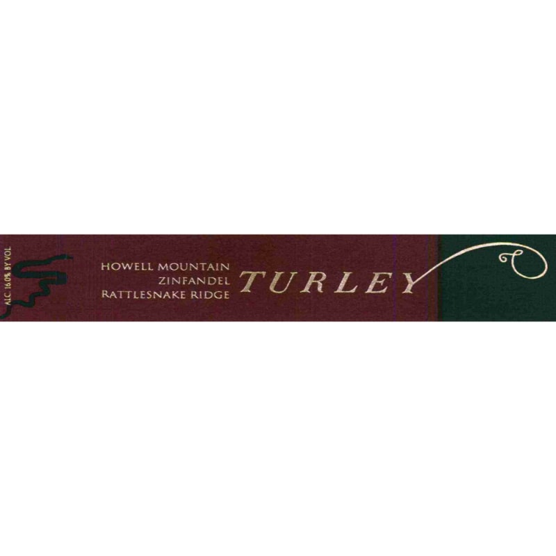 Turley Rattlesnake Ridge Zinfandel 2005 Front Label