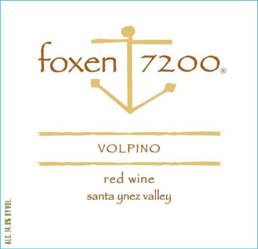 Foxen 7200 Volpino Red Wine 2013 Front Label