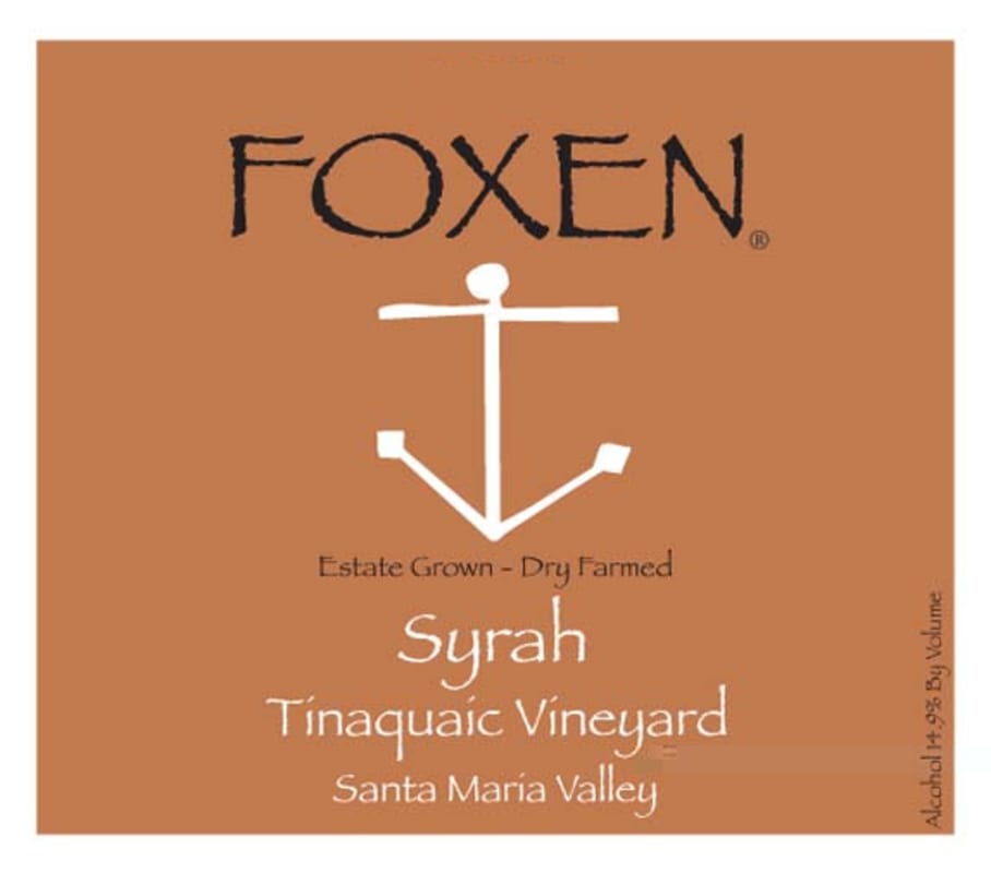 Foxen Tinaquaic Vineyard Syrah 2010 Front Label