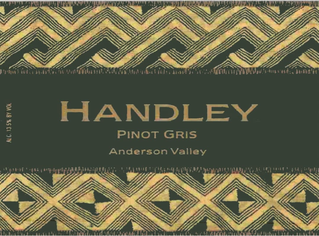 Handley Anderson Valley Pinot Gris 2001 Front Label