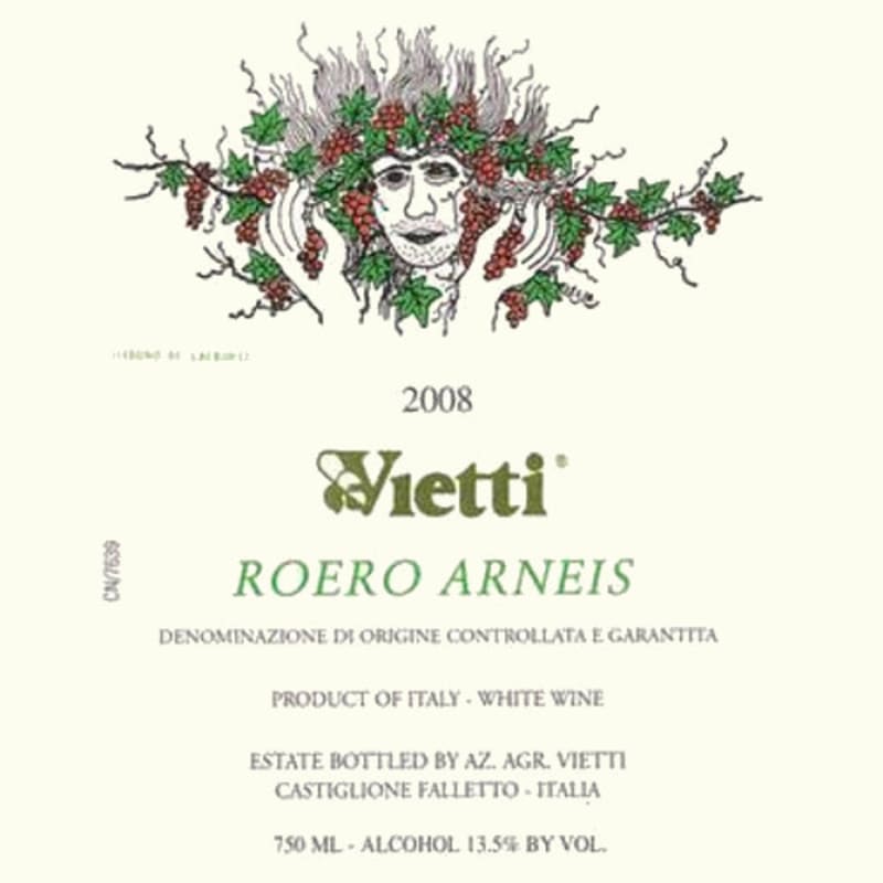 Vietti Roero Arneis 2008 Front Label