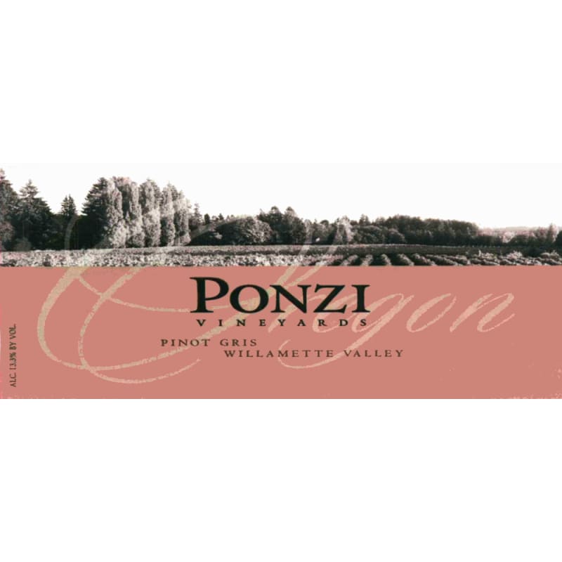 Ponzi Pinot Gris 2008 Front Label