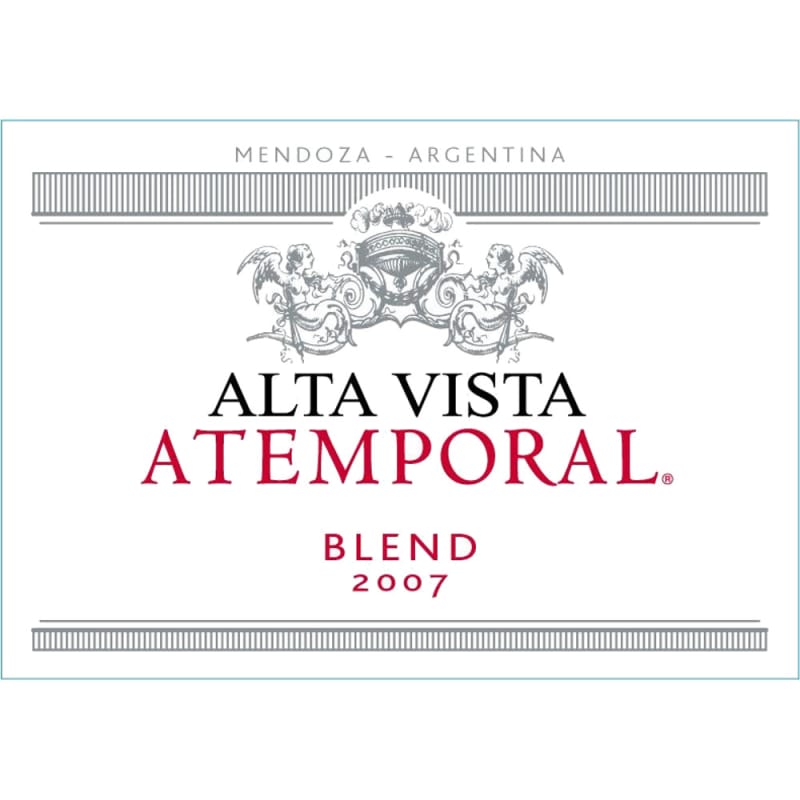 Alta Vista Atemporal Red Blend 2007 Front Label