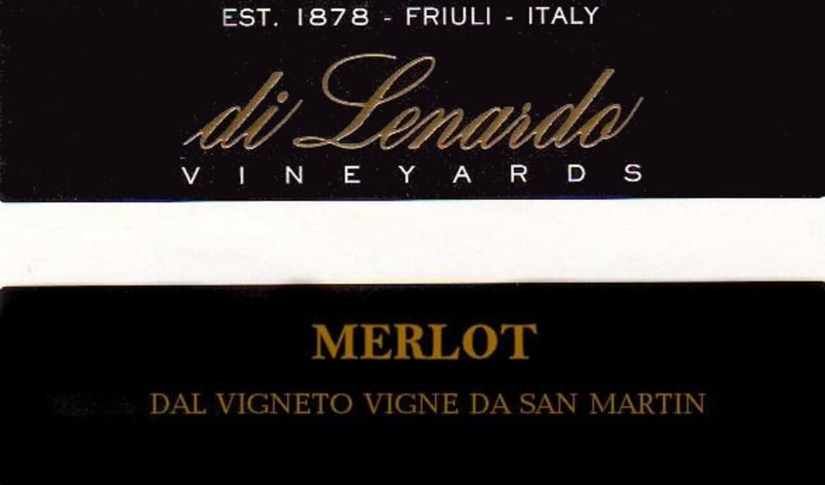 Di Lenardo Merlot dal Vigneto Vigneda San Martin 2015 Front Label