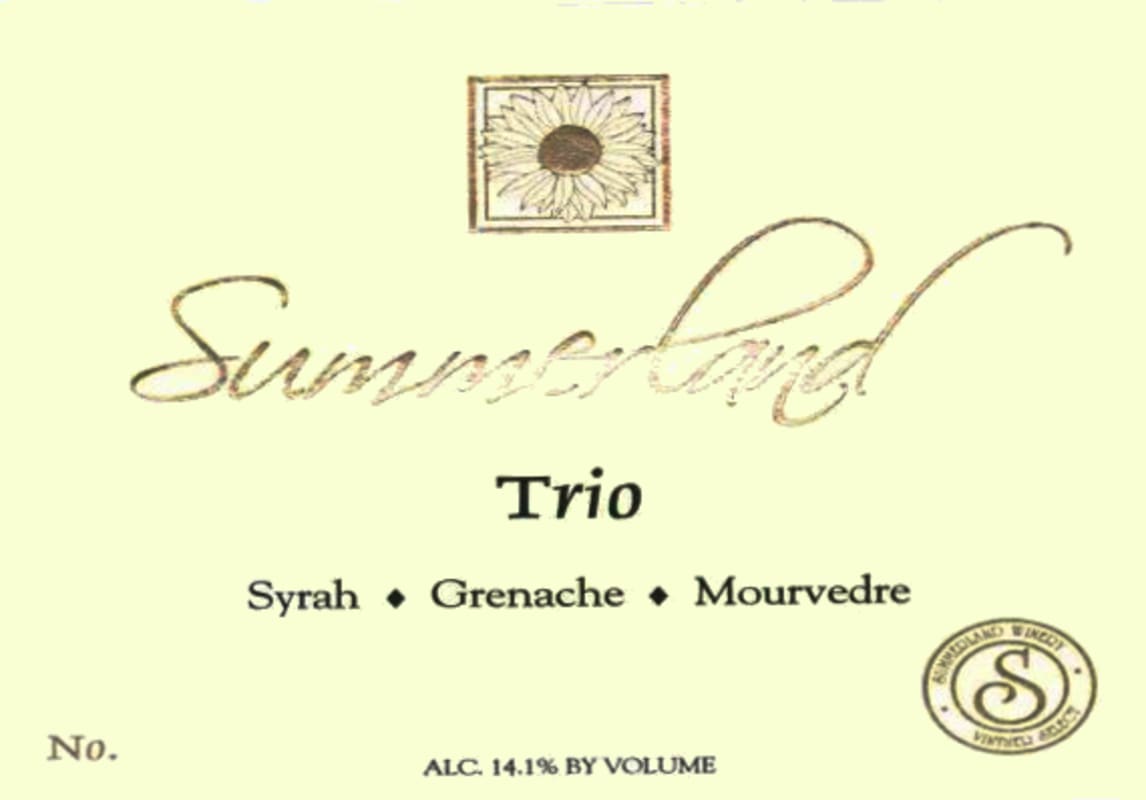 Summerland Trio 2006 Front Label