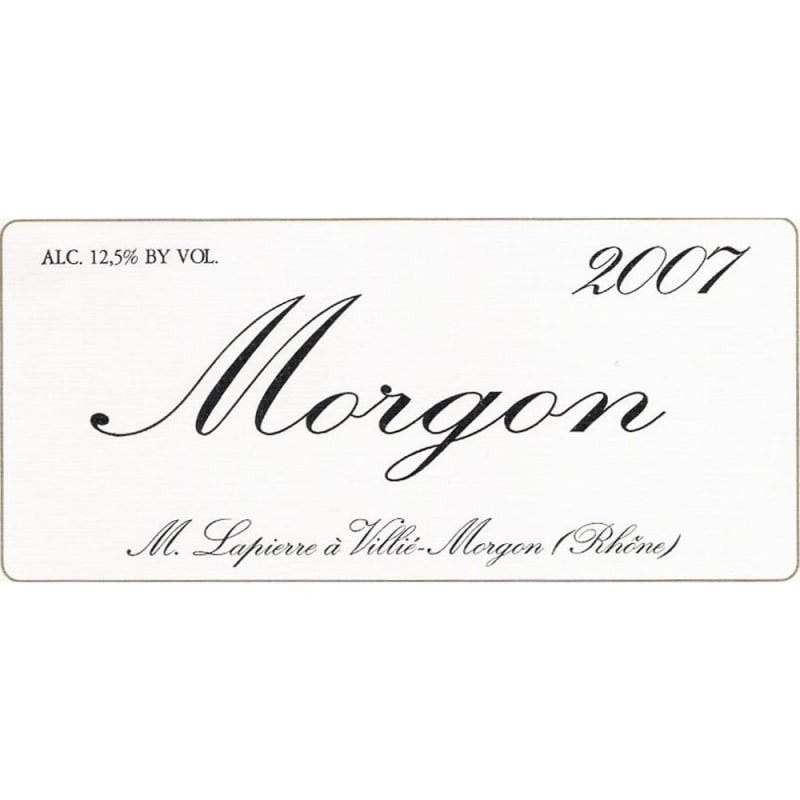 Domaine Lapierre Morgon 2007 Front Label