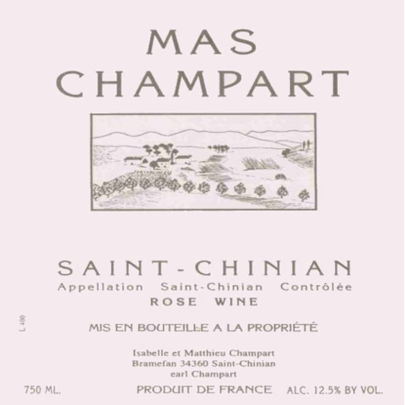 Mas Champart Saint-Chinian Rose 2008 Front Label