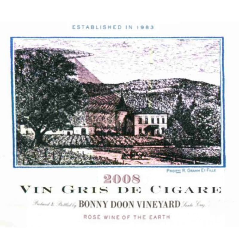 Bonny Doon Vin Gris de Cigare 2008 Front Label