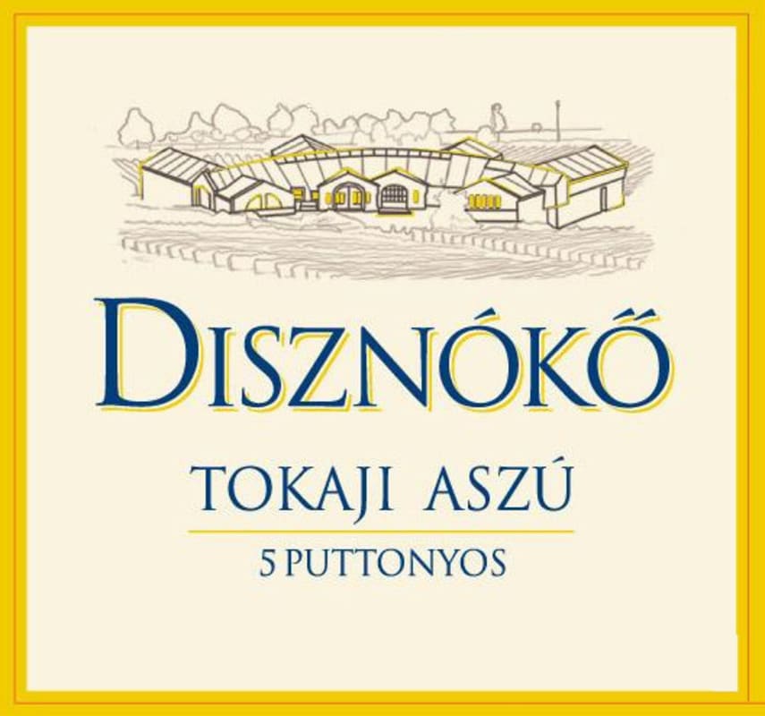 Disznoko Tokaji Aszu 5 Puttonyos 2001 Front Label