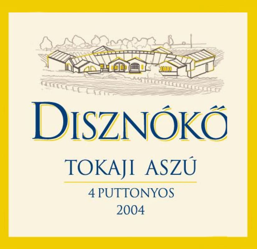 Disznoko Tokaji Aszu 4 Puttonyos 2004 Front Label