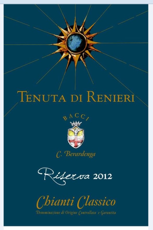 Renieri Chianti Classico Riserva Sangiovese 2012 Front Label