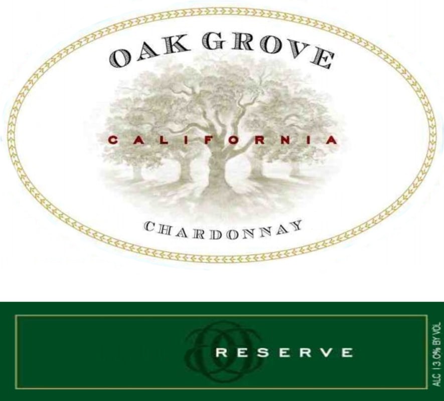 Oak Grove Family Reserve Chardonnay 2011 Front Label