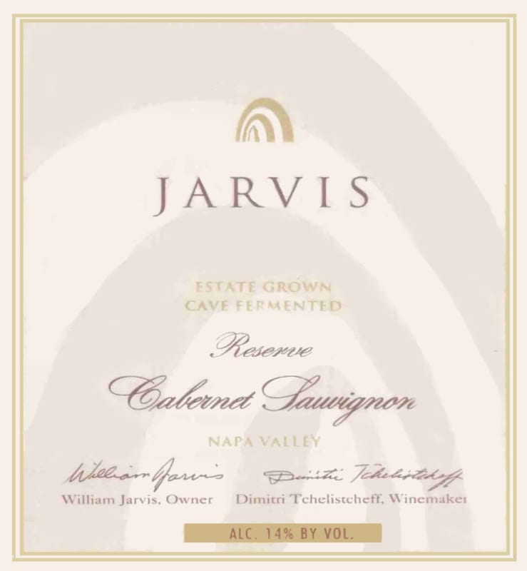 Jarvis Reserve Cabernet Sauvignon 1997 Front Label