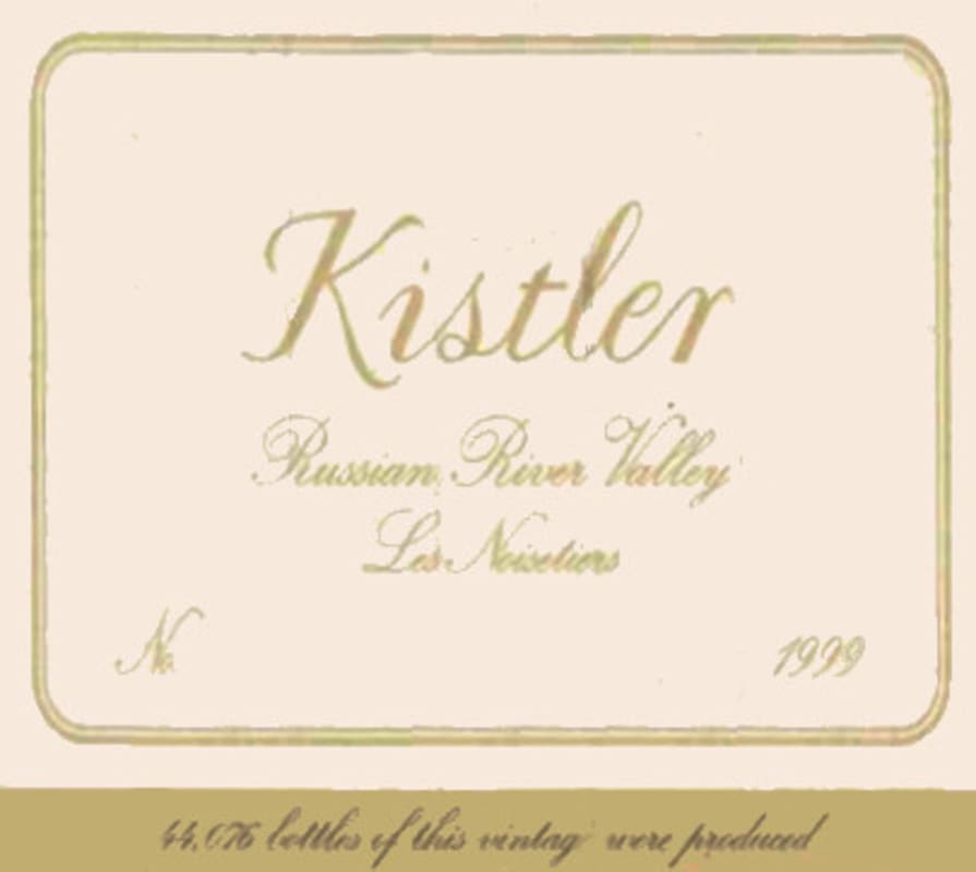 Kistler Vineyards Les Noisetiers Chardonnay 1999 Front Label