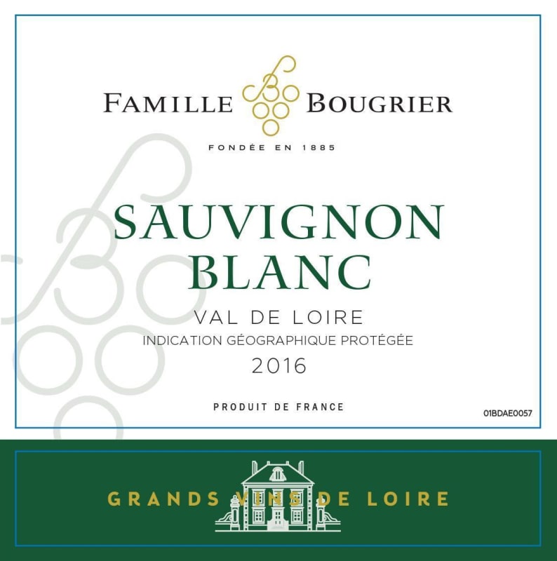 Famille Bougrier Sauvignon Blanc 2016 Front Label