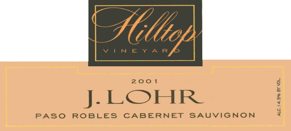J. Lohr Hilltop Cabernet Sauvignon 2001 Front Label