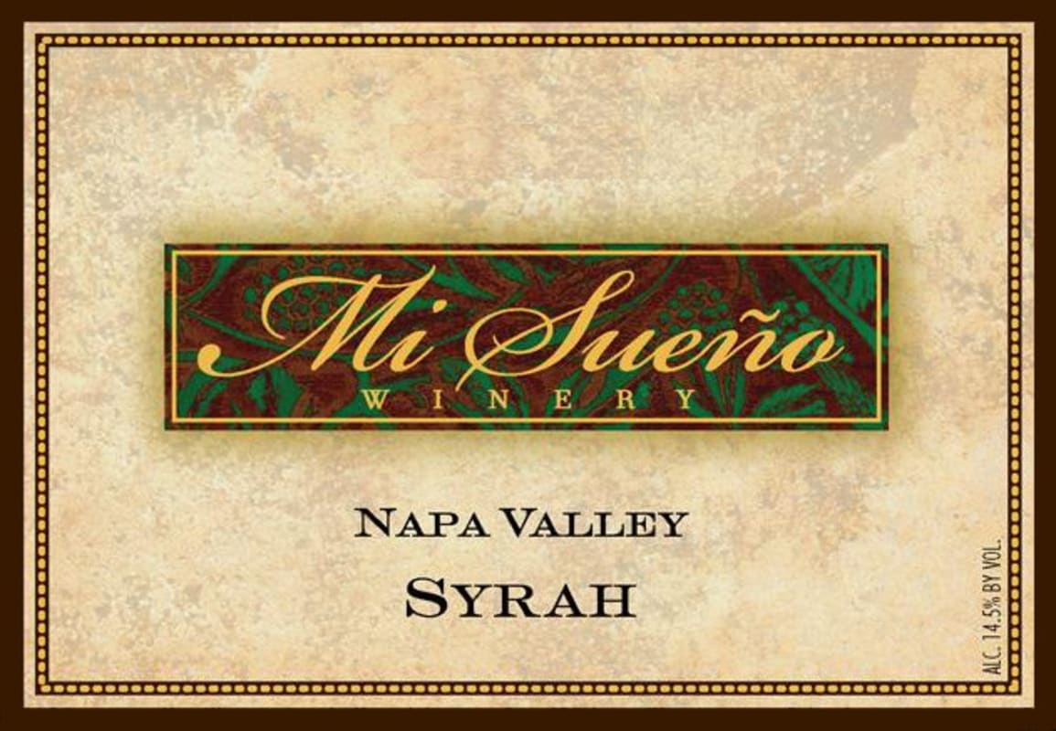 Mi Sueno Winery Syrah 2011 Front Label