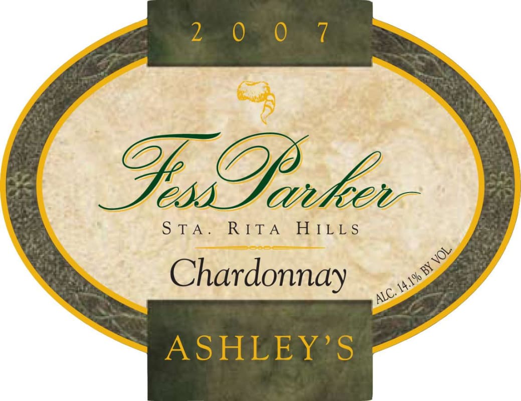 Fess Parker Ashley's Chardonnay 2007 Front Label