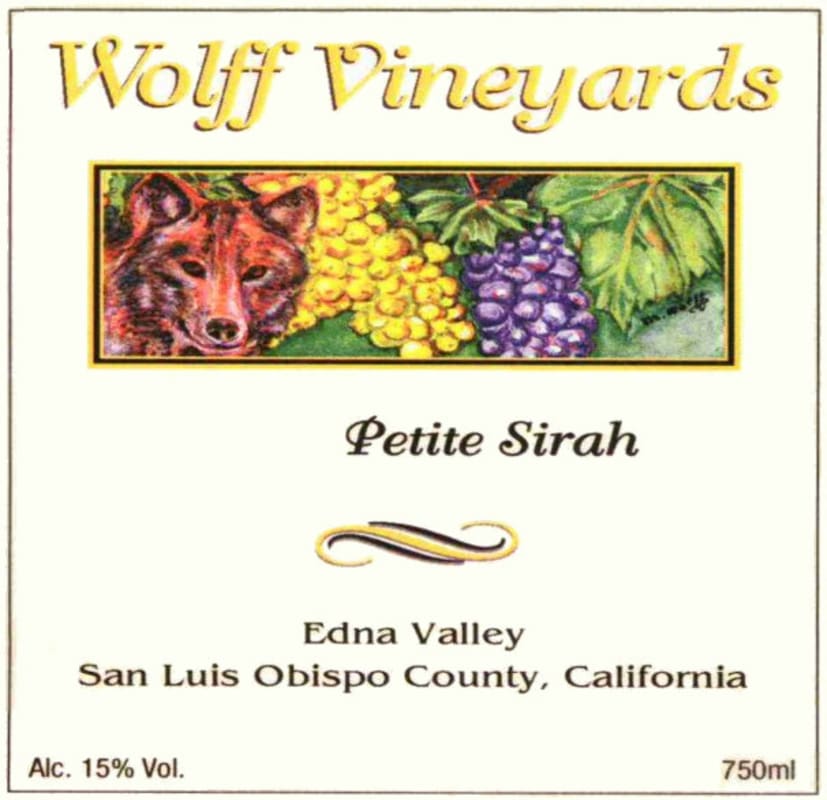 Wolff Vineyards Petite Sirah 2012 Front Label