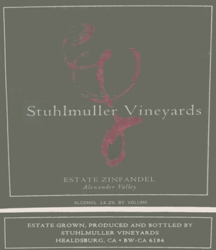 Stuhlmuller Vineyards Estate Zinfandel 2009 Front Label