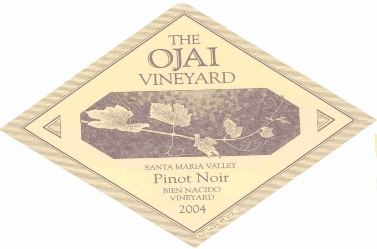Ojai Bien Nacido Pinot Noir 2004 Front Label