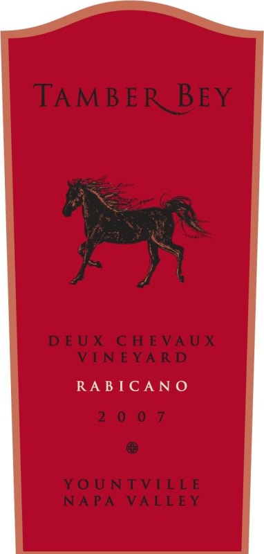 Tamber Bey Deux Chevaux Vineyard Rabicano 2007 Front Label