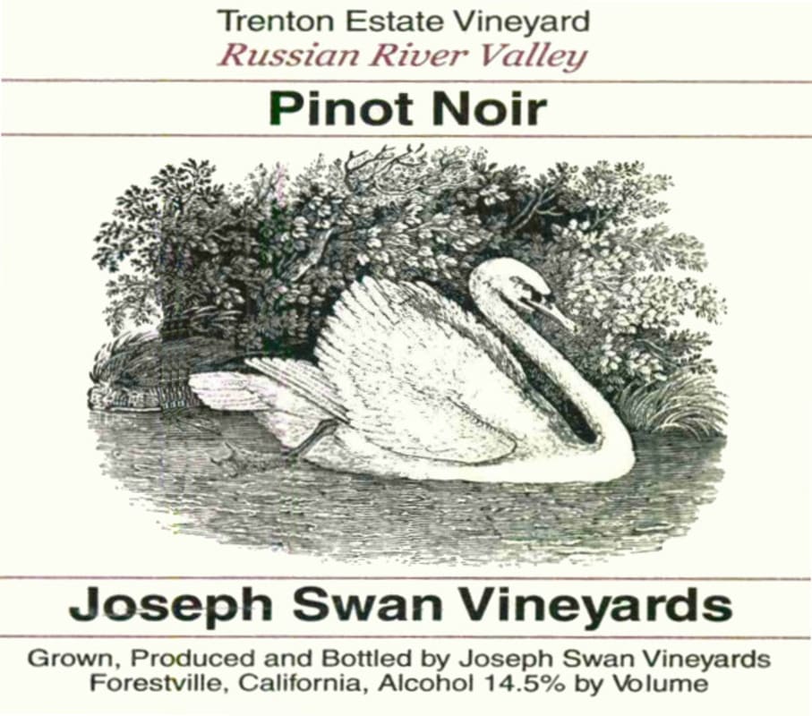 Joseph Swan Trenton Estate Vineyard Pinot Noir 2008 Front Label