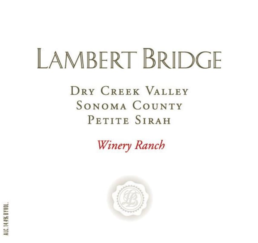 Lambert Bridge Ranch Petite Sirah 2013 Front Label