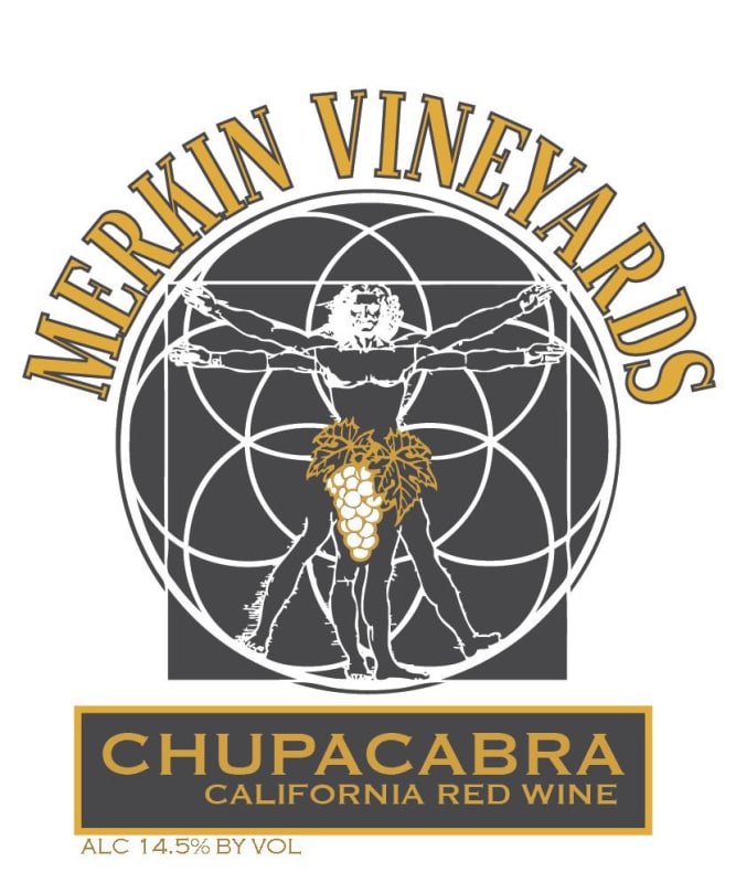 Caduceus Merkin Vineyards Chupacabra Red 2015 Front Label