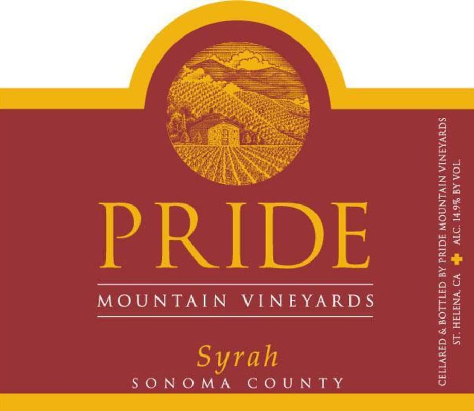 Pride Mountain Vineyards Syrah 2015 Front Label