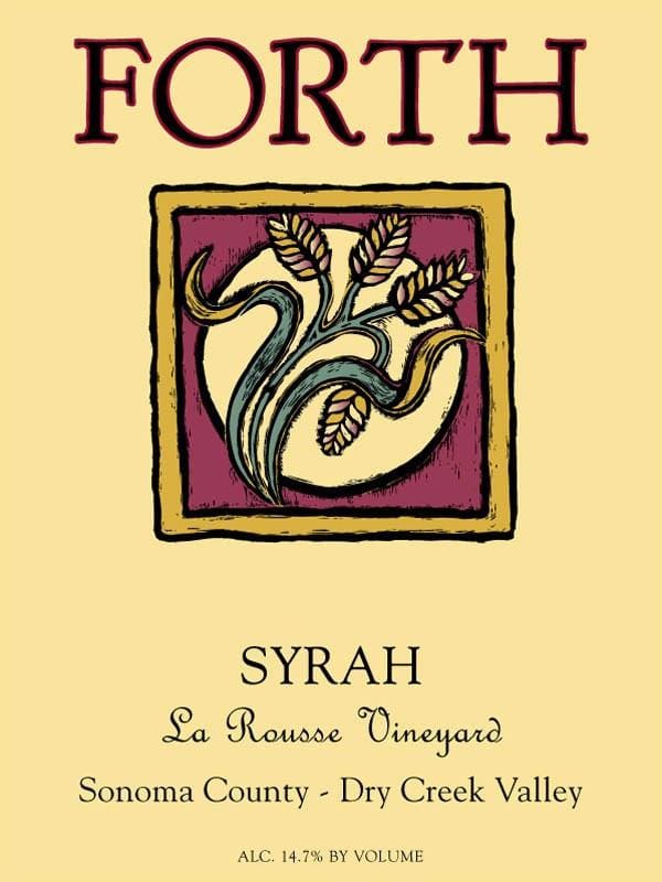 Forth Vineyards La Rousse Vineyard Syrah 2008 Front Label