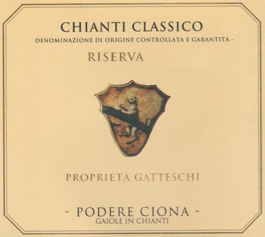 Ciona s.s. Chianti Classico Riserva Red 2008 Front Label