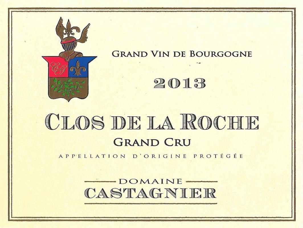 Domaine Castagnier Clos de la Roche Grand Cru 2013 Front Label