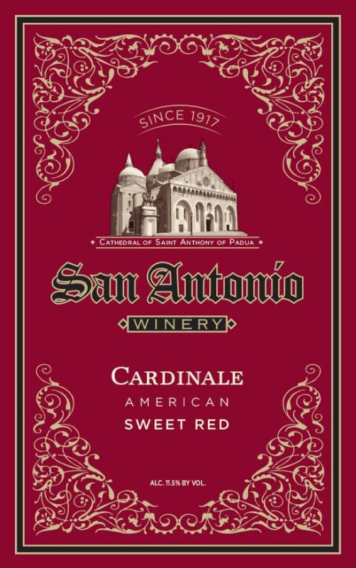 San Antonio American Cardinale Red Front Label