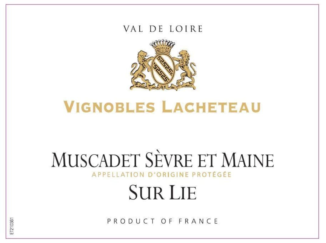 Lacheteau Muscadet Sevre-et-Maine Sur Lie 2016 Front Label
