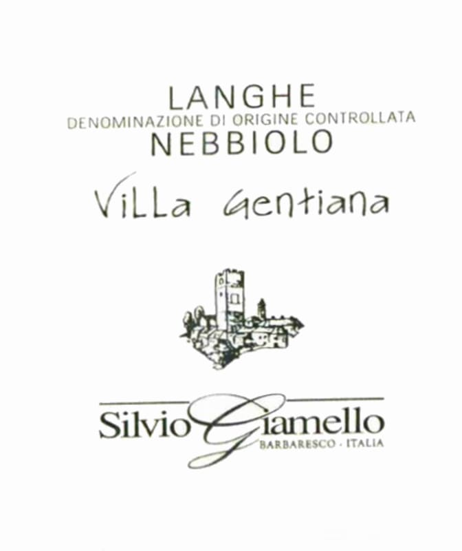 Silvio Giamello Villa Gentiana Langhe Nebbiolo 2014 Front Label