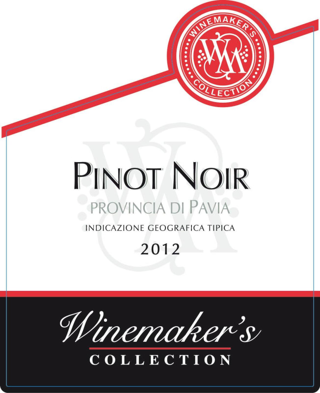Zonin Winemaker's Collection Pinot Noir 2012 Front Label
