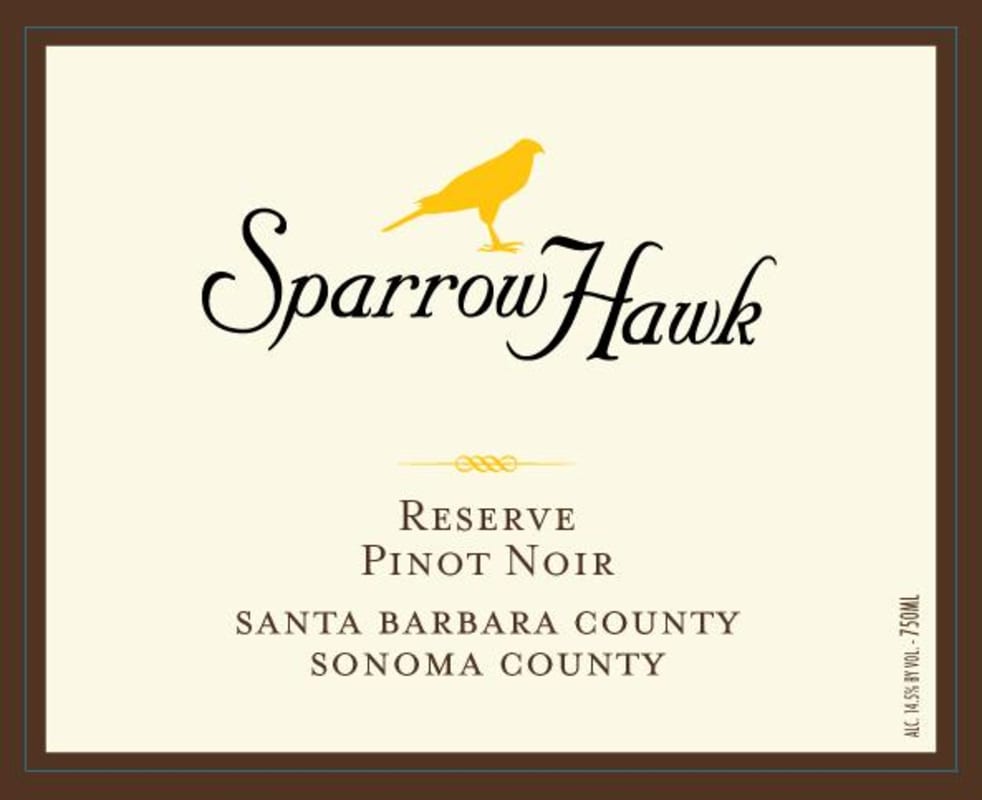 Sparrow Hawk Reserve Pinot Noir 2014 Front Label